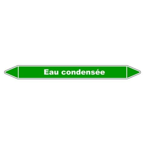LOT DE 3 - MARQUEUR DE TUYAUTERIE - EAU CONDENSÉE - VINYLE LAMINÉ 250 X 26 MM