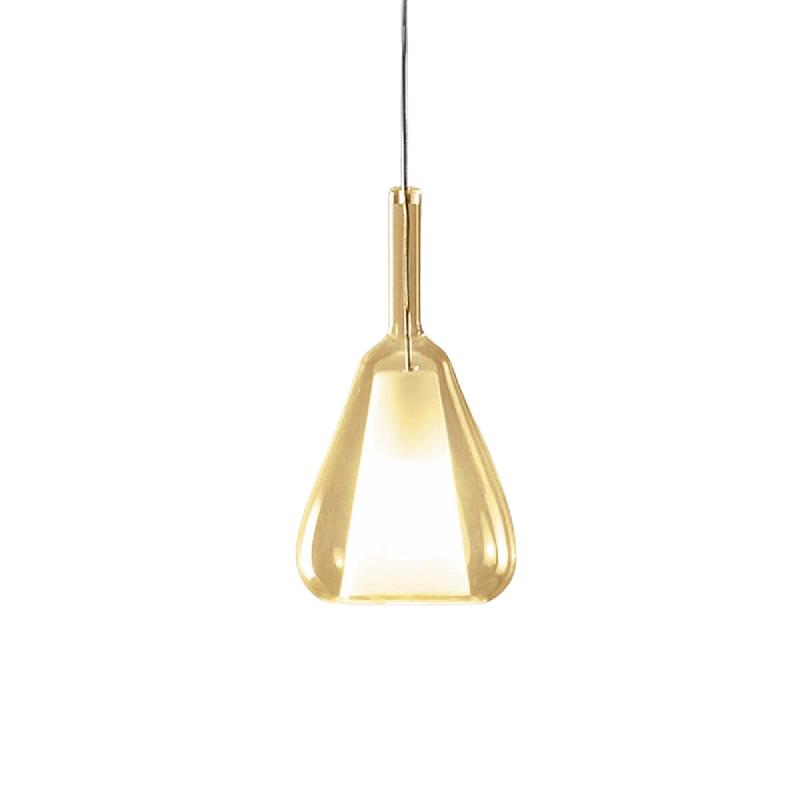 Ofelia S/11 Suspension Ambre Transparent - Verre Borosilicate E27, Câble 3M, Design Elégant Et Chaleureux Gea Luce - marron OFELIA S/11 - AMBRA TRAS_0