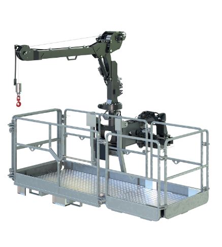 Panier nacelle extensible orientable 500 kg avec potence treuil de 600 kg -  ATT-01-026 - MAGNITH_0