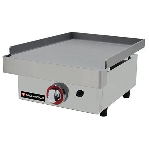 PLANCHA PROFESSIONNELLE À GAZ EN ACIER TECHNITALIA 410 MM