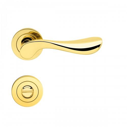 POIGNÉES DE PORTE SUR ROSACES RONDES SÉRIE R79 STOCKHOLM - ZAMAK POLI - À CONDAMNATION KARCHER DESIGN