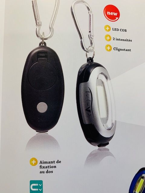 Porte-clés publicitaire LED personnalisable - Flash/Light - ABS/Métal - 33x19x70mm - COB LED 2 intensités - Aimant de fixation_0