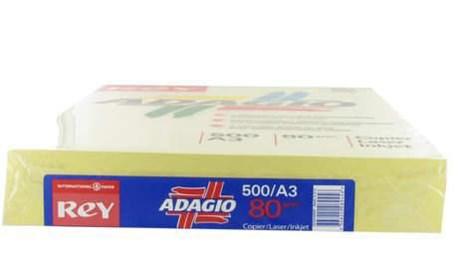 Ramette papier couleur Rey Adagio couleurs pastel A3 80 gr