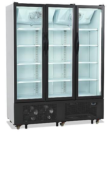 Réfrigérateur vitré 3 portes 1329 litres cadre de porte aluminium noir - FS1600H_0