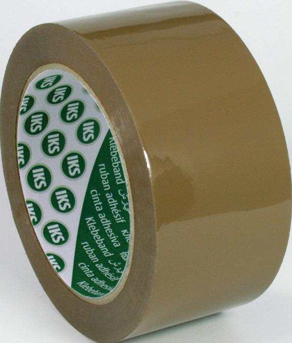 Ruban adhésif d'emballage en PP F29 marron - 66m x 50mm - rouleau IKS - colle acrylique, déroulement silencieux_0