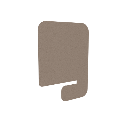 SÉPARATEUR DE BUREAU ACOUSTIQUE LATÉRAL PAULINE EN PET 12 MM - L 60 X H 80 CM - SABLE