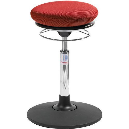 TABOURET PILATES SWAY - TISSU 3D - MEDIUM - ROUGE - GLOBAL PROFESSIONAL SEATING