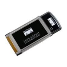 'AIRONET 802.11A/B/G WIRELESS CARDBUS ADAPTER' CARTE RÉSEAU SANS FIL, CONNECTEUR CARDBUS, COMPATIBLE MULTI-VITESSES 2.4 ET 5 GHZ.