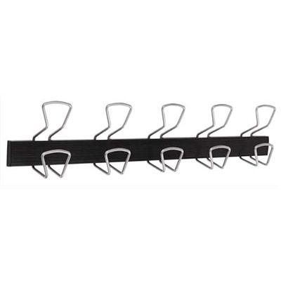 BLOC DE 5 DOUBLE-PATERES ALBA - EN METAL - LONGUEUR 76 CM - DIM. PATERE P7,5 X H16,4 CM
