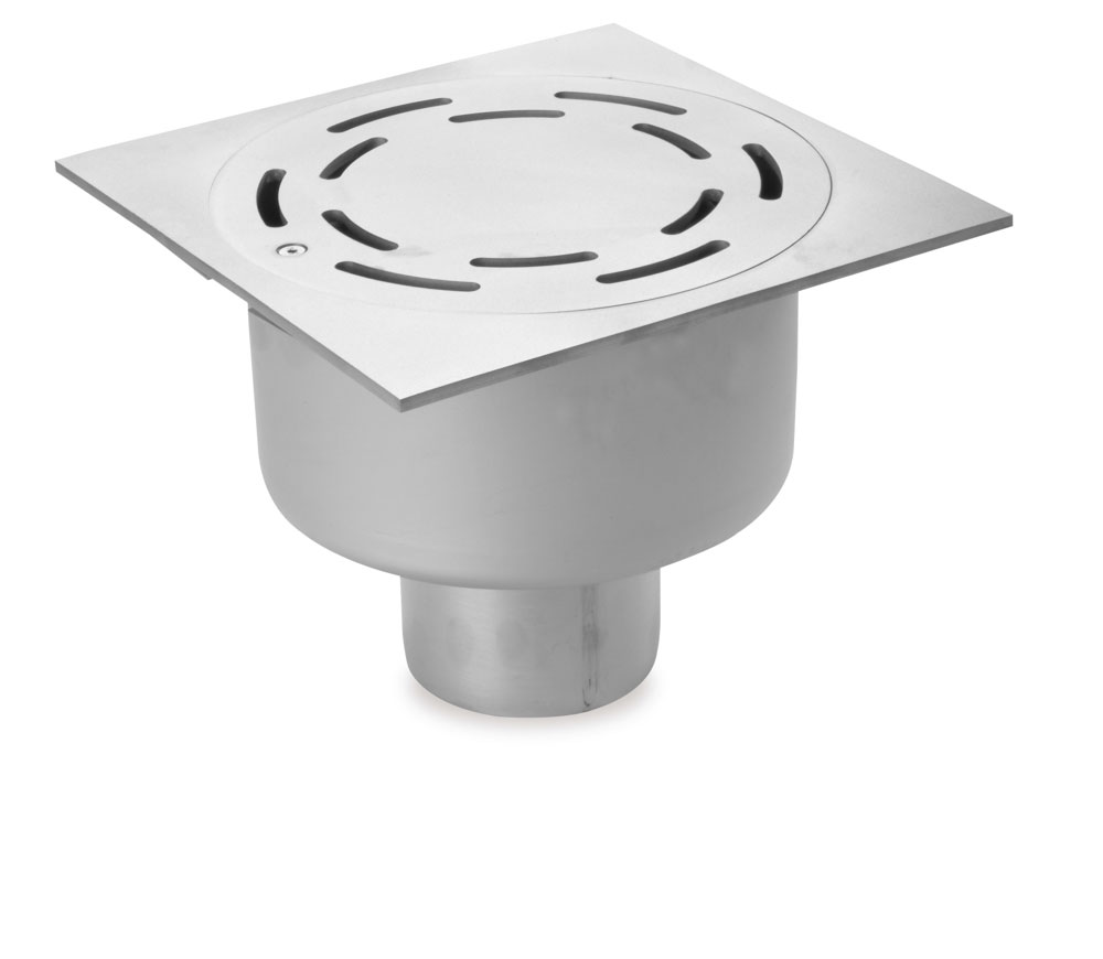 BOUCHE DÉGOUT INOX AVEC SORTIE VERTICALE