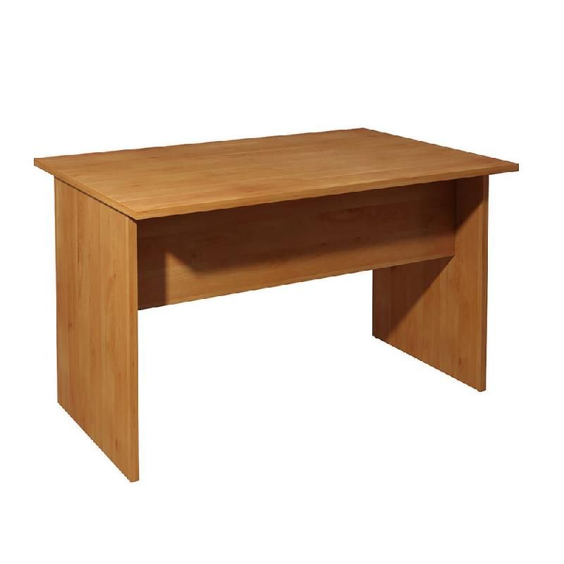 BUREAU DROIT PRONTO - L.120 X P.80 CM - PLATEAU AULNE - PIEDS PLEINS  AULNE