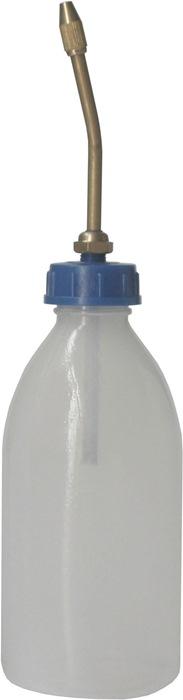 Burette d'huile en plastique 125 ml - modèle D 125 - transparente avec tube laiton - SAMOA HALLBAUER_0