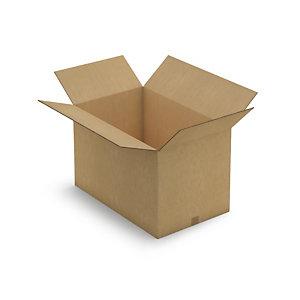 CAISSE CARTON BRUNE TRIPLE CANNELURE RAJA 80X50X50 CM