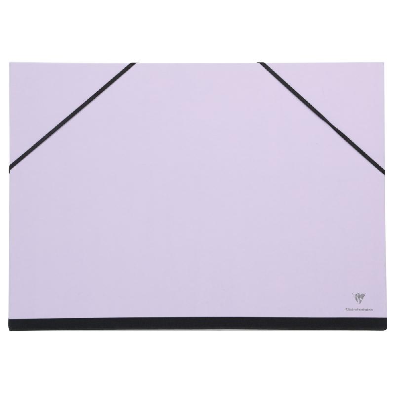 CARTON À DESSIN COULEUR À ÉLASTIQUES 52X72CM - LILAS - LOT DE 6