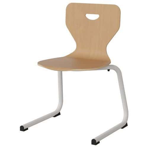 CHAISE MALIBU AST - T5 - COQUE HÊTRE / ALU BLANC 9016 - MANUTAN EXPERT