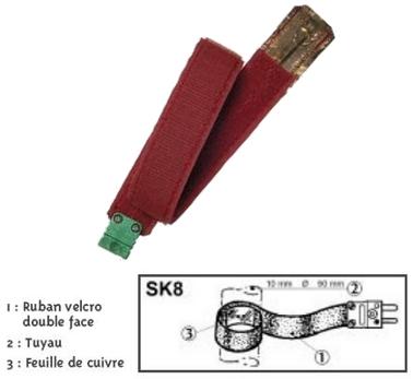 SONDE DE TEMPÉRATURE AUTO-GRIP(VELCRO), THERMOCOUPLE K, 10MM<DIAM.<90MM, -50/+140°C - CARSK8