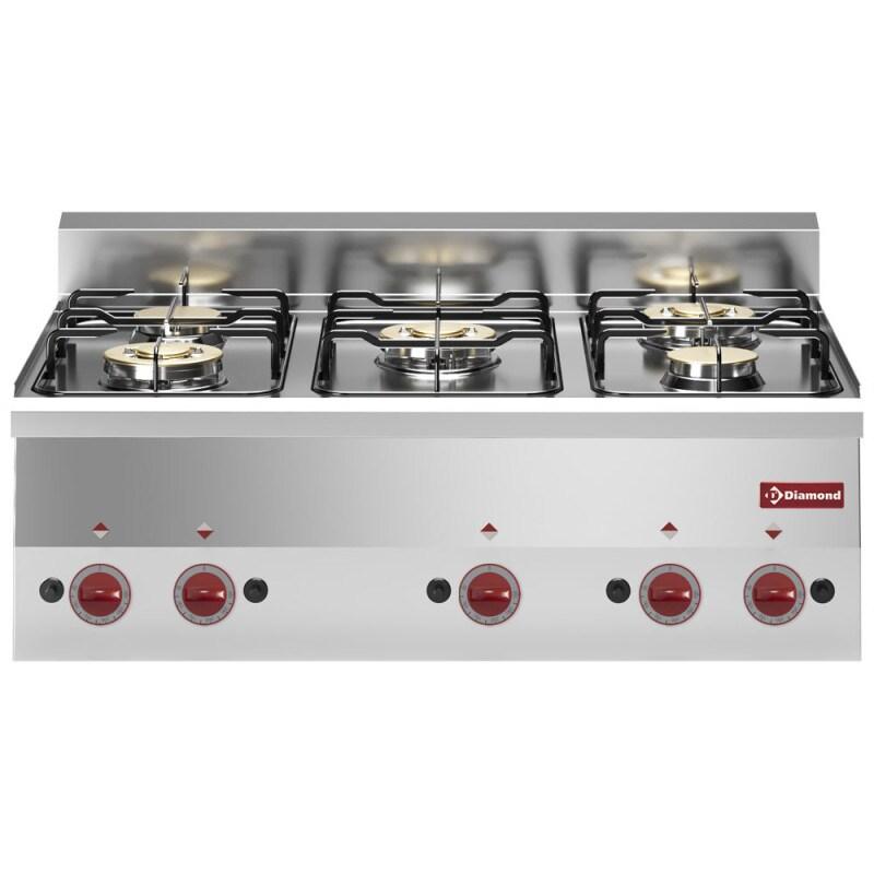 Cuisinière 5 feux gaz - Diamond - 0615402113540_0