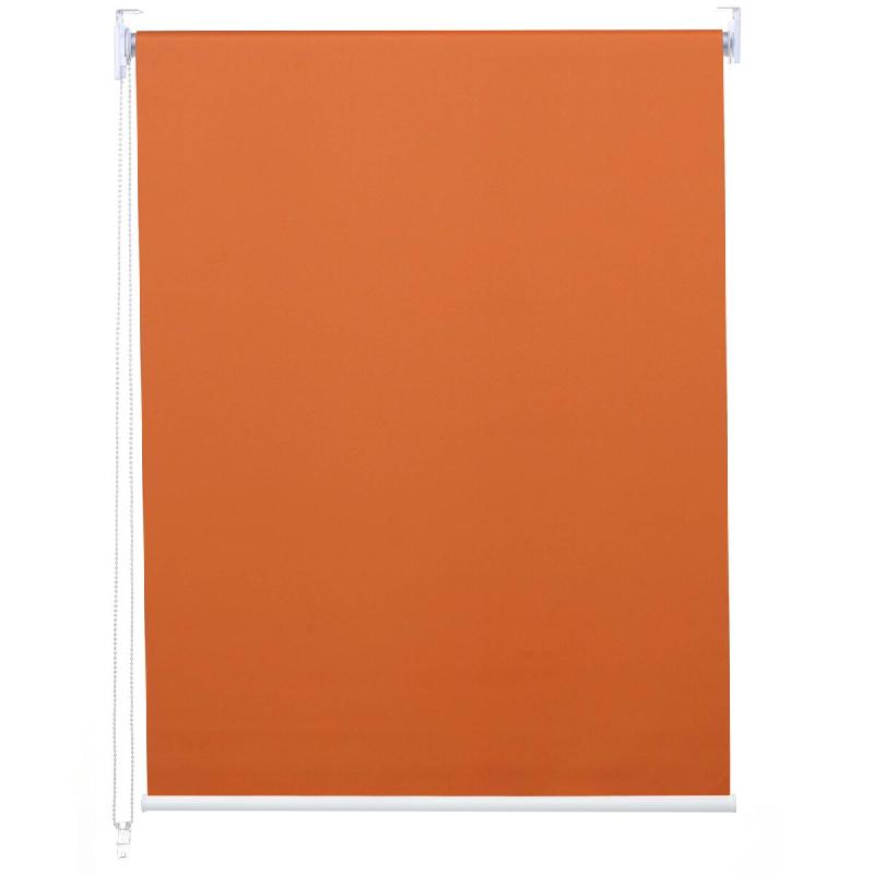 Décoshop26 - Store enrouleur de fenêtre occultant protection solaire store à tirage latéral 70x230cm opaque orange 04_0004455 - 3000466032697_0