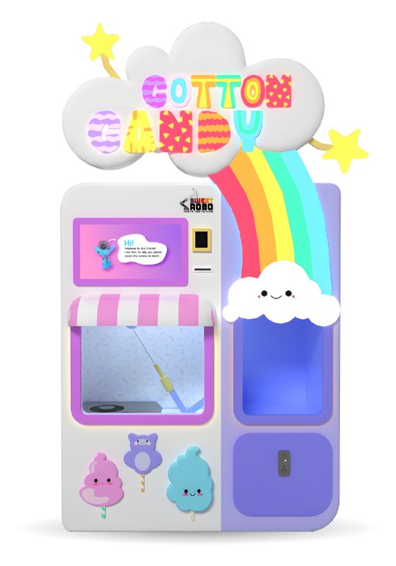 Distributeur automatique de barbe à papa, pouvant produire jusqu'à 350 barbes à papa - Sweet Robo Cotton Candy VX_0