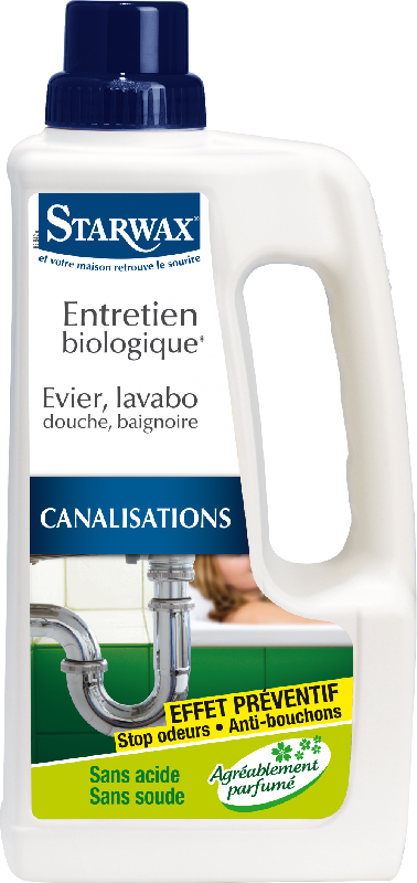 Entretien gel canalisations STARWAX 1L - évite les bouchons et les odeurs_0