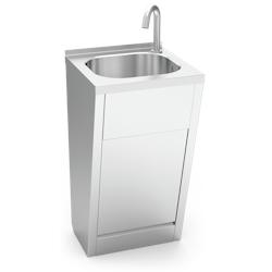 FRICOSMOS-Lavabo électronique à piles avec eau froide et chaude 450x450x850 mm. - inox 8434029618137_0