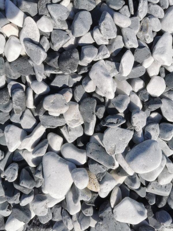 Galet Brume 30/60 - Marbre/Calcaire - Blanc/Gris/Noir - Roulé_0