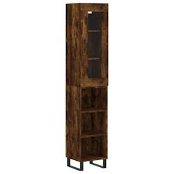 Helloshop26 - Buffet bahut commode armoire meuble de rangement organisateur cuisine salle de séjour salon haut 34,5 x 34 x 180 cm 02_0033335 - 300021_0