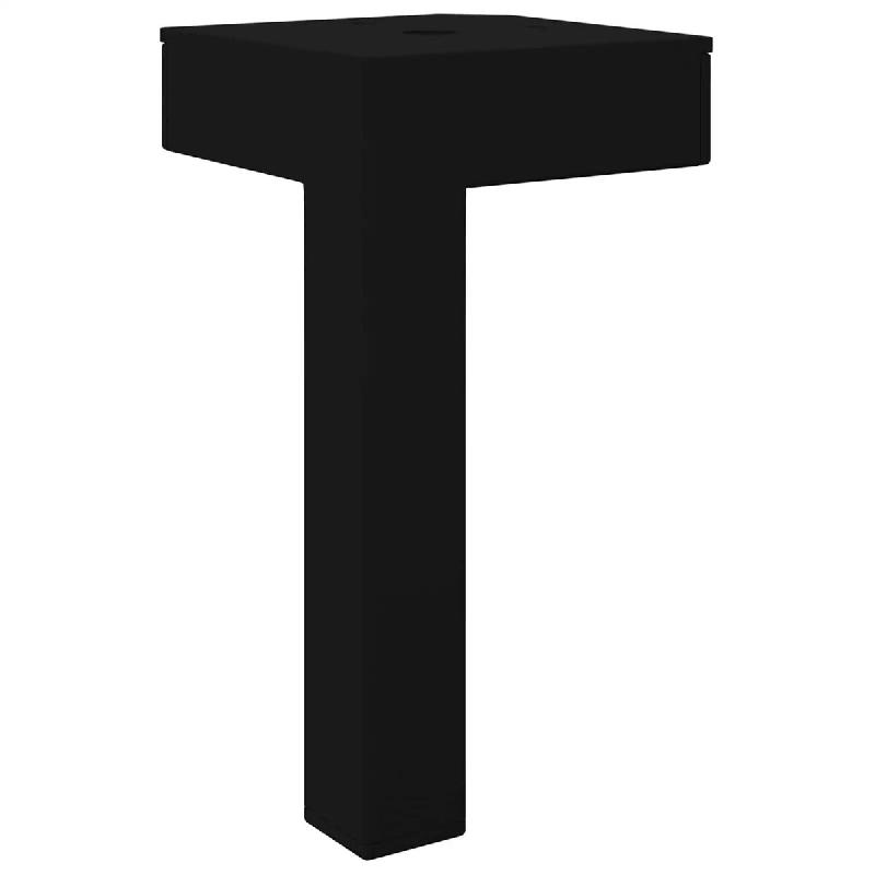 Helloshop26 - Lot de 2 pieds debout modernes design épuré polyvalents 57 x 57 x 100 mm en fer noir 02_0051987 - noir 3000237191950_0