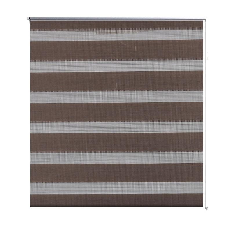 Helloshop26 - Store enrouleur marron tamisant 140 x 175 cm  fenêtre rideau pare-vue volet roulant 4102119 - marron aluminium 3000487795953_0
