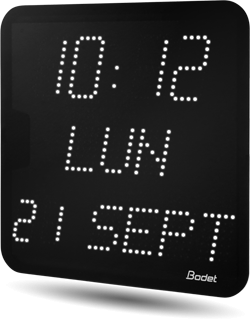 Horloge LED Style II 7 Date, alimentation 230V, IMPULSION, LED blanche - BODET_0