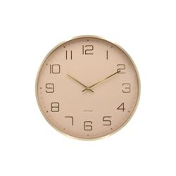 Horloge murale ronde Elegance Glow marron clair Karlsson - marron aluminium 8714302755477_0
