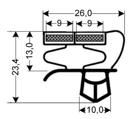 Joint pvc magnetique pour meubles frigos jpc-137_0