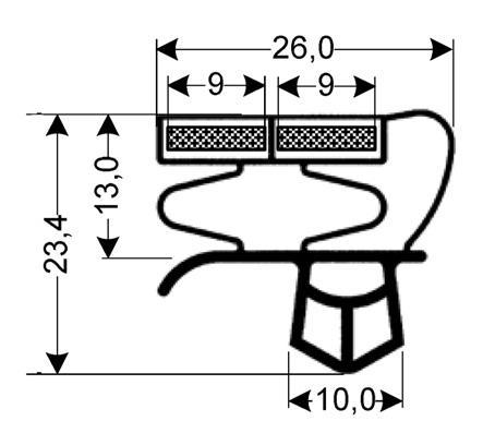 Joint pvc magnetique pour meubles frigos jpc-137_0