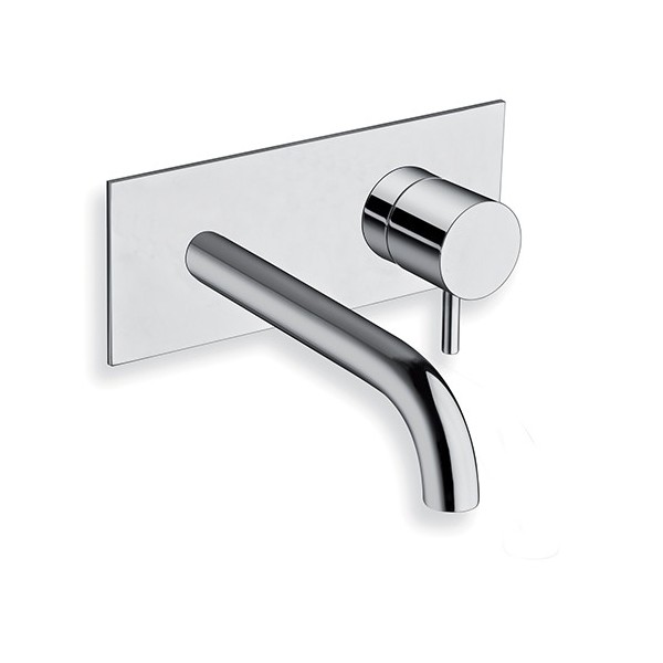 LAVABO MURAL TRIVERDE AVEC PLAQUE BEC 250 MM CHROME ROBINETTERIE TRIVERDE - CRISTINA ONDYNA TV25451