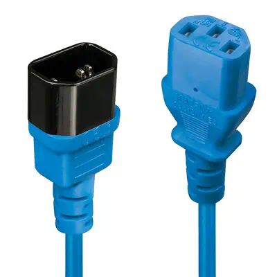 LINDY 1m iec extension lead blue_0