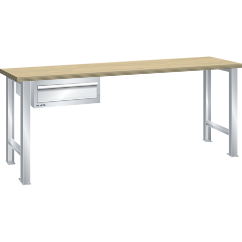 LISTA - ÉTABLI 27X36E (HXLXP) 85 X 200 X 80 CM HÊTRE KEY LOCK R7035