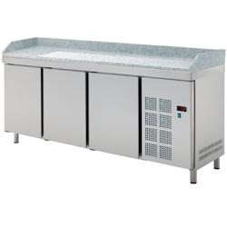 Meuble de préparation pour pizzas 3 portes gn 1/1 - 1800x700x850 mm - 190 W 230/1V - 78770609 Eurast - gris inox 78770609_0