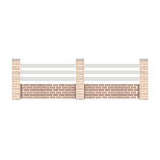 Clôture PVC Milouga - Sothoferm - 3 lames lisses horizontales - dimensions standard ou sur mesure_0