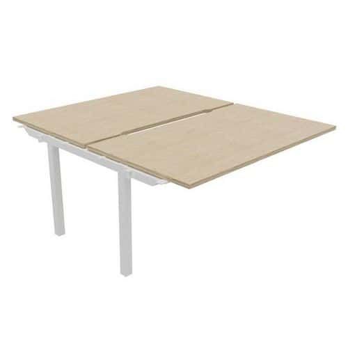 MULTIPOSTE SUIVANT L140 X P163 - ECHANCRURE PIED ARCHE CHÊNE - BURONOMIC