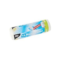 Papstar Sacs poubelle avec poignées, HDPE 60 l 75 cm x 65 cm transparent - transparent plastique 12088_0