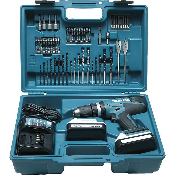PERCEUSE VISSEUSE À PERCUSSION MAKITA 18V 1.5AH + KIT D'ACCESSOIRES - HP457DWE10