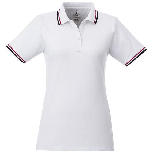 Polo tipping manches courtes femme Fairfield 38103015 - col et poignets en tricot plat - 100% coton, 180 g/m²_0