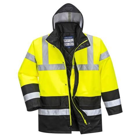 PORTWEST S466 PARKA HV BICOLORE JAUNE/NOIR - TAILLE XXXL