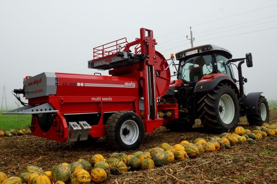 Récolteuse de pépins de citrouilles ke 1800 - moty gmbh - performance 4 ha/j - puissance 33 kw_0