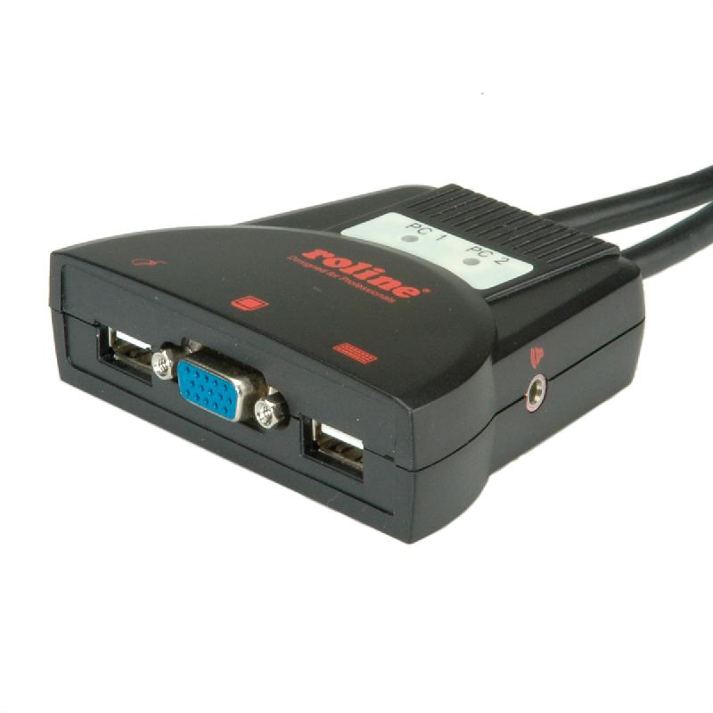ROLINE Commutateur 'Star', 1 Util. - 2 PCs, USB, audio_0