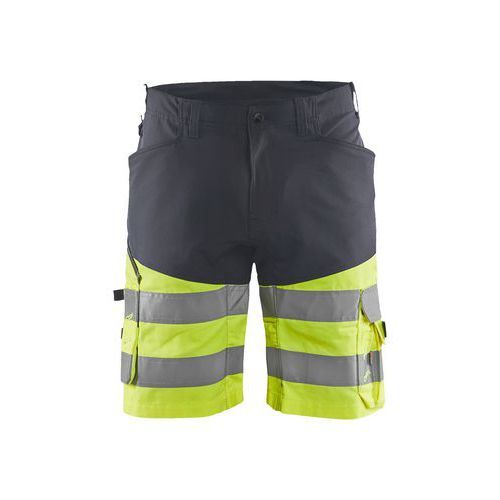 SHORT HAUTE VISIBILITÉ À STRETCH GRIS JAUNE FLUO TAILLE C58 - BLAKLADER