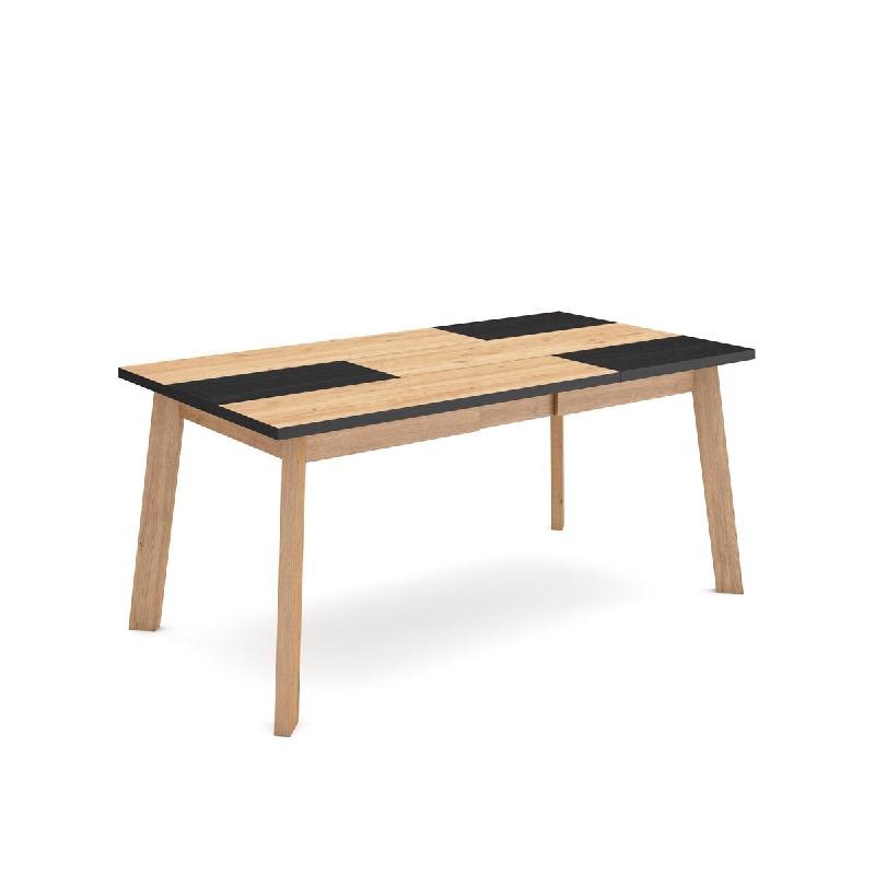 SKRAUT HOME Table à manger, 170, Pour 8 personnes, Pieds en bois, Chêne et noir - beige Bois manufacturé 404_6_0