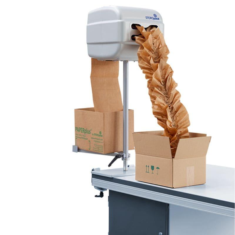 Système de calage PAPERplus Papillon - pour plus de 100 colis par jour - vitesse jusqu'à 40 m/min - polyvalence et efficacité_0