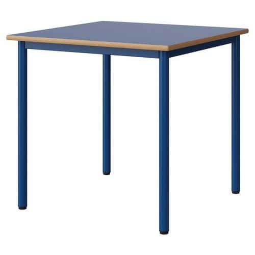 TABLE MALIBU 80X80CM T6 4P STRA ALAISÉ BLEU U525/BLEU 5005 - MANUTAN EXPERT