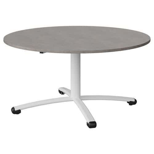 TABLE MALIBU Ø 120 T3 PC STRA ABS BÉTON F186/BLC 9016